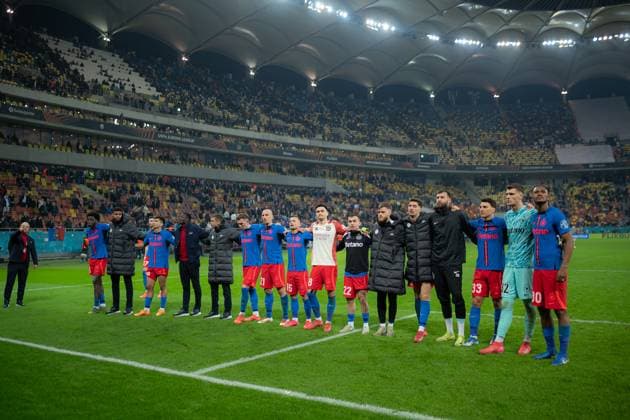 Europa League: FCSB-Olympique Lyon, Bucharest, 06.03.2025 Europa League: FCSB-Olympique Lyon, Bucharest, 06.03.2025, FCSB players after the match. Copyright: xVLADxBEREHOLSCHIx