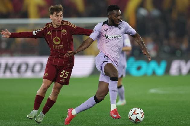 CALCIO - UEFA Europa League - AS Roma vs Athletic Bilbao Rome, Italy 6.03.2025: seen in action during the Uefa Europa League 2024-2025, Round of 16, football match between AS Roma vs Athletic Club Bilbao at Olympic Stadium in Rome. Rome Italy  Copyright: xIPAxSport ABACAx