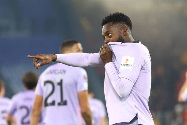 AS Roma v Athletic Club - UEFA Europa League 2024 25 Round of 16 First Leg Athletic s Inaki Williams celebrates after scoring their first goal during the UEFA Europa League 2024 25 League Round of 16 first leg match between AS Roma and FC Athletic Club Bilbao at Stadio Olimpico in Rome, Italy, on March 5, 2024 Rome Lazio Italy  Copyright: xCiroxDexLucax originalFilename:deluca-romavath250306_np5LV.jpg