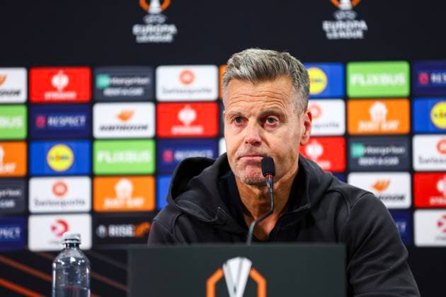 UEFA Europa leauge 2024 2025 Bodo Glimt Olympiakos Bodo 20250306 Bodo Glimts coach Kjetil Knutsen after the UEFA Europa leauge match between Bodo Glimt and Olympiakos at Aspmyra Stadium Photo Mats Torbergsen NTB Bodo Norge EDITORIAL USE ONLY RESTRICTED USE FOR BETTING COMPANIES  Copyright: xMatsxTorbergsenx xNTBx