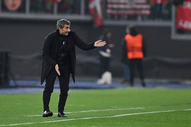 CALCIO - UEFA Europa League - AS Roma vs Athletic Bilbao Ernesto Valverde coach of Athletic Club de Bilbao particPhoto by IPA ABACAPRESS.COMtes in the 2024 25 UEFA Europa League round of 16 first leg match between A.S. Roma and Athletic Club de Bilbao at Stadio Olimpico on 6 March 2025 in Rome, Italy. Rome Italy  Copyright: xIPAxSport ABACAx