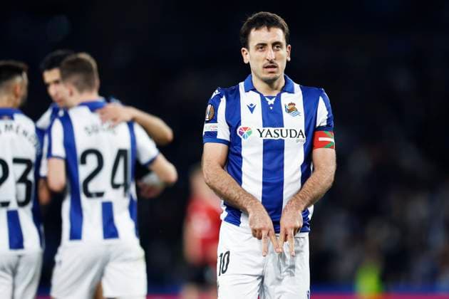 Mikel Oyarzabal (Sociedad), MARCH 6, 2025 - Football Soccer : UEFA Europa League round of 16 1st leg match between Real Sociedad 1-1 Manchester United, ManU at Reale Arena in San Sebastian, Spain. Noxthirdxpartyxsales  (283953750)