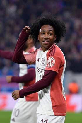 Europa League: FCSB and Olympique Lyonnais Malick Fofana of Olympique Lyonnais celebrates after scores his side third goal during the Round of 16 1st leg Europa League of the game between FCSB and Olympique Lyonnais, Arena Nationala, Bucharest, Thursday 06 March 2025. Alex Nicodim Imago Images Copyright: xAlexxNicodimx