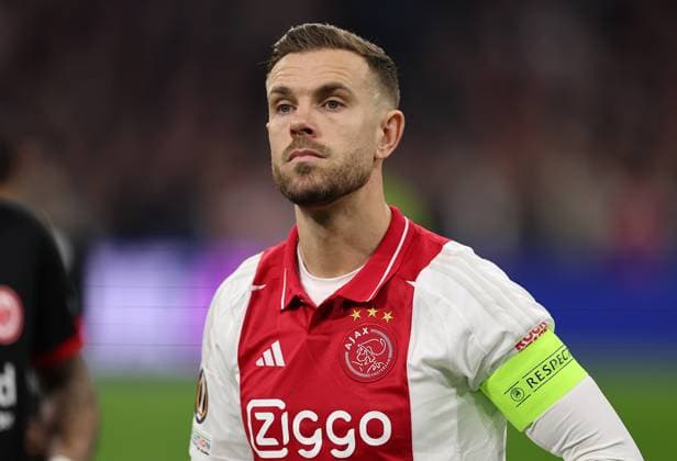 06 03 2025, Football UEFA Europa League, AFC Ajax Amsterdam Eintracht Frankfurt, emonline, emspor, v l , Jordan Henderson Ajax Amsterdam DFL DFB REGULATIONS PROHIBIT ANY USE OF PHOTOGRAPHS AS IMAGE SEQUENCES AND OR QUASI VIDEO xdcx Copyright: HMBxMedia Claus