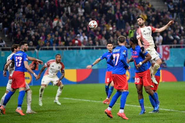 Europa League: FCSB and Olympique Lyonnais Rayan Cherki of Olympique Lyonnais celebrate after Fofana scores his side second goal during the Round of 16 1st leg Europa League of the game between FCSB and Olympique Lyonnais, Arena Nationala, Bucharest, Thursday 06 March 2025. Alex Nicodim Imago Images Copyright: xAlexxNicodimx