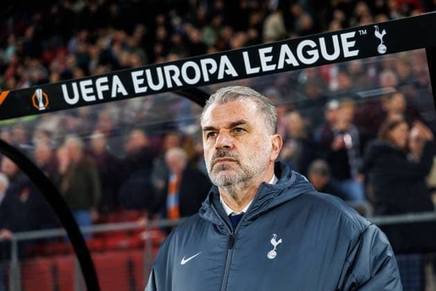 Tottenham Hotspur head coach Ange Postecoglou during the match AZ Tottenham at the AFAS stadium for the UEFA Europa League Round of 16 1st leg season 2024 2025 in ALKMAAR, Netherlands on 6 march 2025, photo by Jules van Iperen EYE4images DeFodi Images