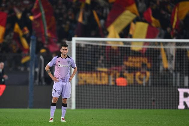 CALCIO - UEFA Europa League - AS Roma vs Athletic Bilbao Benat Prados of Athletic Club de Bilbao at the end of the match during the 2024 25 UEFA Europa League round of 16 first leg match between A.S. Roma and Athletic Club de Bilbao at Stadio Olimpico on 6 March 2025 in Rome, Italy. Rome Italy  Copyright: xIPAxSport ABACAx