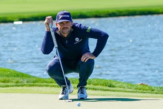 March 6, 2025, Orlando, Florida, USA: Keegan Bradley lines up a putt on the 3rd green during the first round of the Arnold Palmer Invitational presented by Mastercard at Bay Hill Club & Lodge. Orlando USA - ZUMAw109 20250306_fap_w109_021 Copyright: xDebbyxWongx
