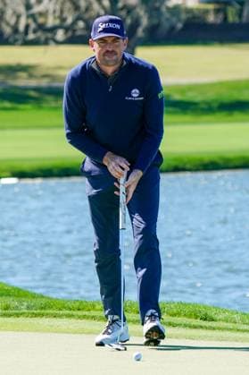 March 6, 2025, Orlando, Florida, USA: Keegan Bradley lines up a putt on the 3rd green during the first round of the Arnold Palmer Invitational presented by Mastercard at Bay Hill Club & Lodge. Orlando USA - ZUMAw109 20250306_fap_w109_023 Copyright: xDebbyxWongx