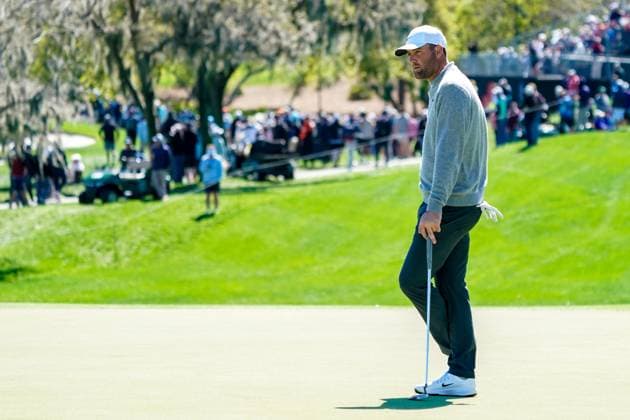 March 6, 2025, Orlando, Florida, USA: Scottie Scheffler waits on the 7th green during the first round of the Arnold Palmer Invitational presented by Mastercard at Bay Hill Club & Lodge. Orlando USA - ZUMAw109 20250306_fap_w109_052 Copyright: xDebbyxWongx