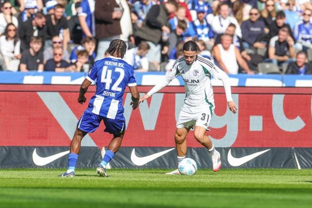 08 03 2025, Soccer, Season 2024 2025, 2 Bundesliga, 25 Matchday, Hertha BSC FC Schalke 04, Taylan Bulut FC Schalke 04 Berlin Olympiastadion Berlin Germany xRHR PHOTO TRx Copyright: TimxRehbein RHR-FOTOx RHR-FOTO TR