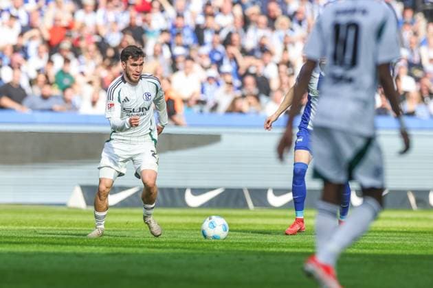 08 03 2025, Soccer, Season 2024 2025, 2 Bundesliga, 25 Matchday, Hertha BSC FC Schalke 04, Mehmet Can Aydin FC Schalke 04 Berlin Olympiastadion Berlin Germany xRHR PHOTO TRx Copyright: TimxRehbein RHR-FOTOx RHR-FOTO TR