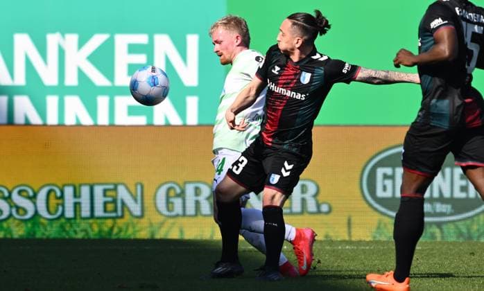 08 03 2025 Soccer Season 2024 2025 2 Soccer Bundesliga 25 Matchday SpVgg Greuther Fürth Kleeblatt 1 FC Magdeburg FCM Sportfoto Zink xwoxzix DFL regulations prohibit any use of photographs as image sequences and or quasi video only for editorial use Jomaine Consbruch 14, SpVgg Greuther Fürth Baris Atik 23, 1 FC Magdeburg FCM