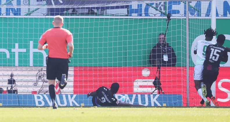 Fürth, 08 03 2025, Sportpark Ronhof, Soccer, 2 Bundesliga, 25 Matchday , SpVgg Greuther Fürth vs 1 FC Magdeburg , In the picture Goal for Greuther Fuerth Noel FutkeuÊ 9, Fuerth scores to 1 0 , For editorial use only Only editorial use , DFB DFL regulations prohibit any use of photographs as image sequences and or quasi video , Picture Point