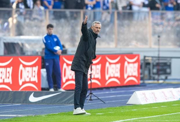 Soccer, Men, Season 2024 2025, 2 Bundesliga 25 Matchday , Hertha BSC FC Schalke 04, Coach Kees van Wonderen Schalke 04 , 08 03 2025, Copyright: xSebastianxRäppold MatthiasxKochx