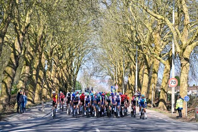 GP Criquielion 2025 LESSINES, BELGIUM - MARCH 08 : Illustration picture of the peloton pictured during the 2025 GP Criquielion cycling race with start in Ath and finish in Lessines after 200 km on March 8, 2025 in Lessines, Belgium, 08 03 2025 Lessines Belgium  Copyright: xJanxDexMeuleneirx