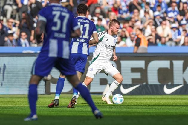 08 03 2025, Football, Season 2024 2025, 2 Bundesliga, 25 Matchday, Hertha BSC FC Schalke 04, Tomas Kalas FC Schalke 04 Berlin Olympiastadion Berlin Germany xRHR PHOTO TRx Copyright: TimxRehbein RHR-FOTOx RHR-FOTO TR