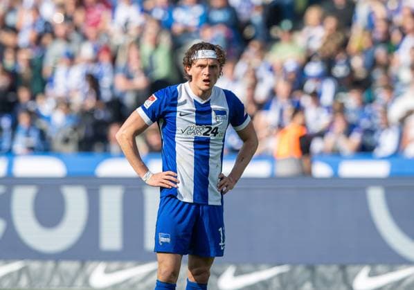 Soccer, Men, Season 2024 2025, 2 Bundesliga 25 Matchday , Hertha BSC FC Schalke 04, Fabian Reese Hertha BSC , 08 03 2025, Copyright: xSebastianxRäppold MatthiasxKochx