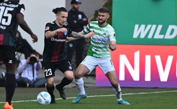 08 03 2025 Soccer Season 2024 2025 2 Soccer Bundesliga 25 Matchday SpVgg Greuther Fürth Kleeblatt 1 FC Magdeburg FCM Sportfoto Zink xwoxzix DFL regulations prohibit any use of photographs as image sequences and or quasi video only for editorial use Baris Atik 23, 1 FC Magdeburg FCM Simon Asta 2, SpVgg Greuther Fürth