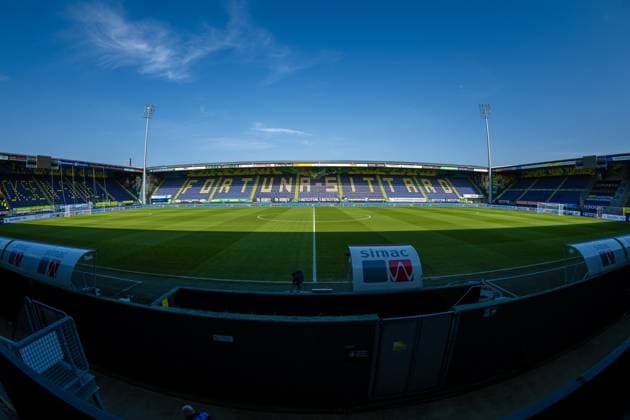 SITTARD, 08-03-2025 , Fortuna Sittard Stadium, football, Dutch eredivisie, season 2024 2025. Fortuna Sittard - Heracles. Stadium before the match Fortuna Sittard -Heracles. Fortuna Sittard - Heracles  x28212174x Copyright: