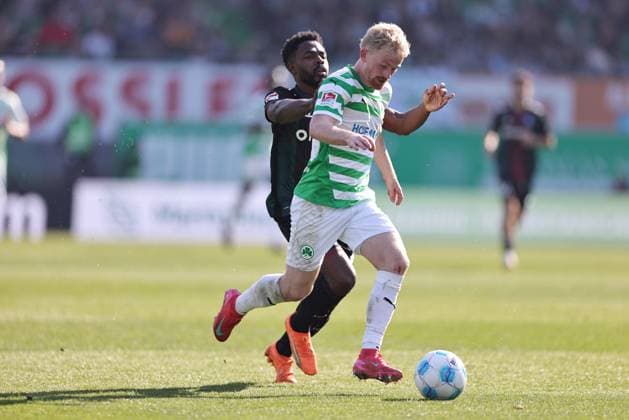 Jomaine Consbruch, Fürth, in the second round match of the 2024 2025 season between SpVgg Greuther Fürth and 1 FC Magdeburg 1 1 in Fürth 08 03 2025