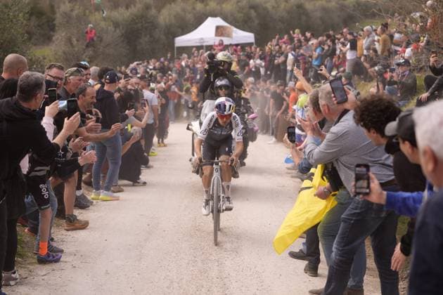during the 19th edition of the Strade Bianche (White Roads) a 213 km one day race from Siena to Siena, Tuscany (Italy) - Saturday March 8, 2025.  Copyright: xFabioxFerrari POOLxLaPressex