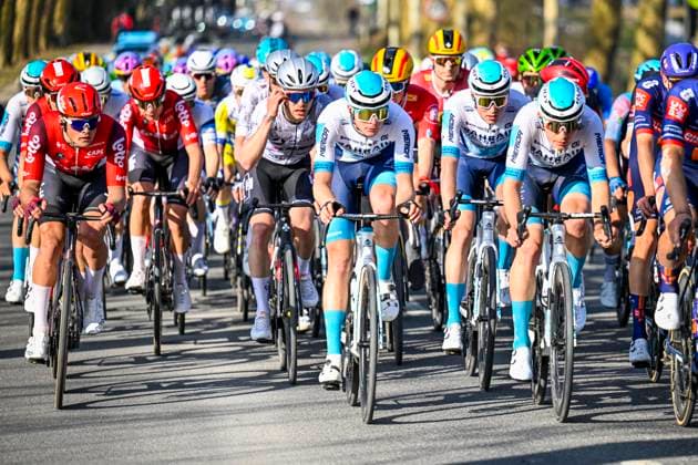 GP Criquielion 2025 LESSINES, BELGIUM - MARCH 08 : Riders of Bahrain - Victorius in action pictured during the 2025 GP Criquielion cycling race with start in Ath and finish in Lessines after 200 km on March 8, 2025 in Lessines, Belgium, 08 03 2025 Lessines Belgium  Copyright: xJanxDexMeuleneirx