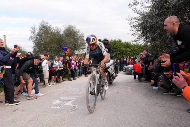 PIDCOCK Thomas during the 19th edition of the Strade Bianche (White Roads) a 213 km one day race from Siena to Siena, Tuscany (Italy) - Saturday March 8, 2025.  Copyright: xFabioxFerrari LaPressex