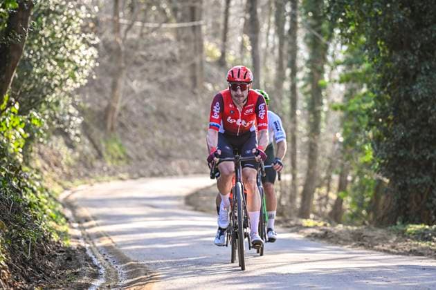 GP Criquielion 2025 LESSINES, BELGIUM - MARCH 08 : Viviani Elia (ITA) of Lotto Cycling Team Corratec - Vini Fantini in action pictured during the 2025 GP Criquielion cycling race with start in Ath and finish in Lessines after 200 km on March 8, 2025 in Lessines, Belgium, 08 03 2025 Lessines Belgium  Copyright: xJanxDexMeuleneirx
