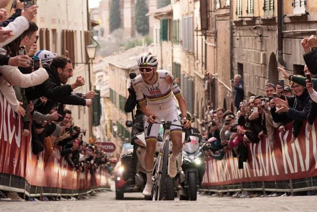 POGACAR Tadej during the 19th edition of the Strade Bianche (White Roads) a 213 km one day race from Siena to Siena, Tuscany (Italy) - Saturday March 8, 2025.  Copyright: xMassimoxPaolone LaPressex