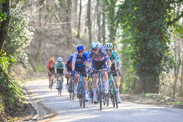 GP Criquielion 2025 LESSINES, BELGIUM - MARCH 08 : Rider of Alpecin-Deceuninck in action pictured during the 2025 GP Criquielion cycling race with start in Ath and finish in Lessines after 200 km on March 8, 2025 in Lessines, Belgium, 08 03 2025 Lessines Belgium  Copyright: xJanxDexMeuleneirx