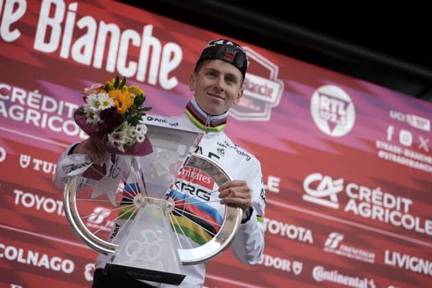 POGACAR Tadej wins the 19th edition of the Strade Bianche (White Roads) a 213 km one day race from Siena to Siena, Tuscany (Italy) - Saturday March 8, 2025.  Copyright: xMarcoxAlpozzi xLaPressex