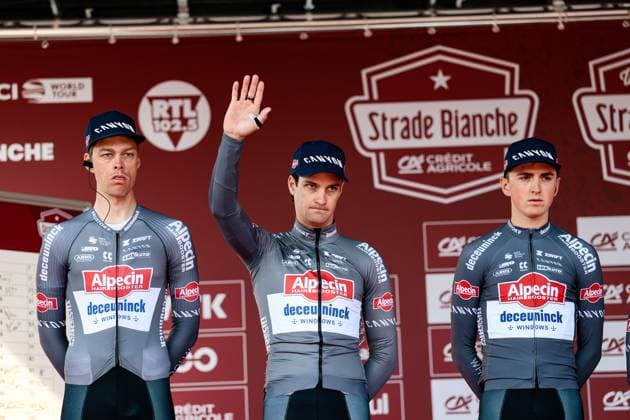 Strade Bianche 2025 Strade Bianche 2025 - 19th Edition - Siena - Siena 213 km - 08 03 2025 - Samuel Gaze (AUS - Alpecin - Deceuninck) - photo Luca Bettini SprintCyclingAgency 2025  Copyright: xLucaxBettinix xSprintcyclingagencyx
