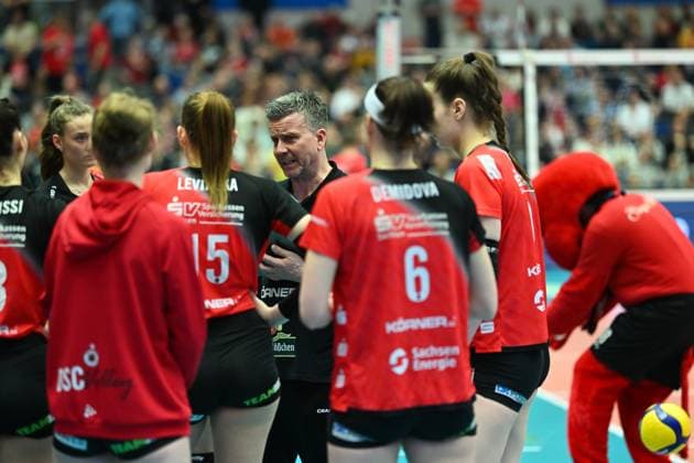 Alexander Waibl Head Coach Dresdner SC Dresdner SC vs Ladies in Black Aachen, 1 Volleyball Bundesliga Women, Season 2024 2025, 08 03 2025 Dresdner SC vs Ladies in Black Aachen, 1 Volleyball Bundesliga Women, Season 2024 2025, 08 03 2025 Dresden Copyright: xEibner-Pressefoto xHoepnerx EP_PHR