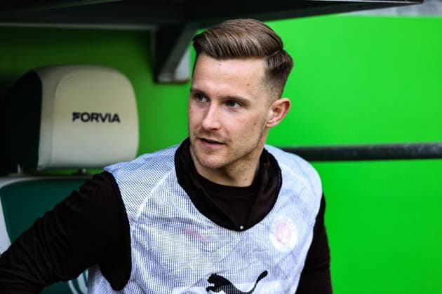 Johannes Eggestein FC St Pauli,11 1 Soccer Bundesliga Season 2024 2025 VfL Wolfsburg vs FC St Pauli at the Volkswagen Arena in Wolfsburg Soccer,Germany,Man,Men,08 03 2025