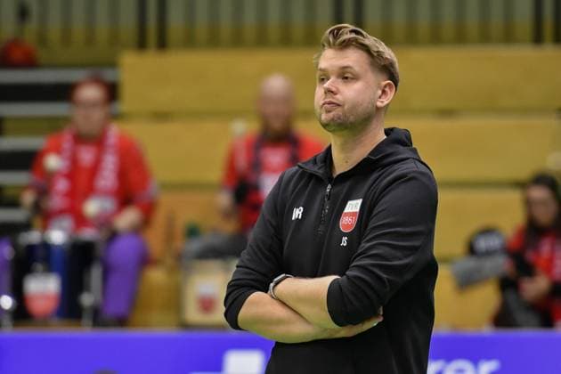 Jan Scheuermann TV Rottenburg, Coach TV Rottenburg vs Blue Volleys Gotha, Volleyball, 2 Bundesliga Sued, 21 Matchday, Season 2024 2025, 08 03 2025, TV Rottenburg vs Blue Volleys Gotha, Volleyball, 2 Bundesliga Sued, 21 Matchday, Season 2024 2025, 08 03 2025 Rottenburg Copyright: xEibner-Pressefoto RalphxKunzex EP_RKE