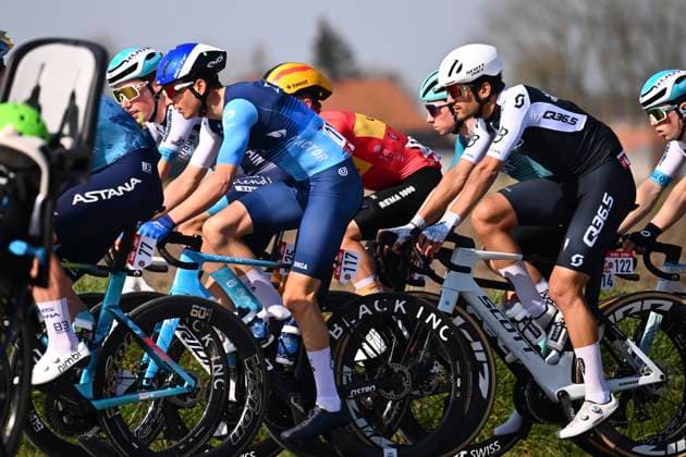 Grand Prix Jean-Pierre Monsere 2025 cycling race ROESELARE, BELGIUM - MARCH 09 : Faingezicht Emry (ISR) of Israel - Premier Tech, Parisini Nicolo (ITA) of Q36.5 Pro Cycling Team during the Men Elite UCI 1.1 Europe Tour 13th Lotto Begium Cup Grand Prix Jean-Pierre Monsere cycling race of 201,6 kms with start in Ichtegem and finish in Roeselare on March 09, 2025 in Roeselare, Belgium, 09 03 2025 ( Motordriver Guy De Vuyst & Roeselare Belgium  Copyright: xTomasxSiskx