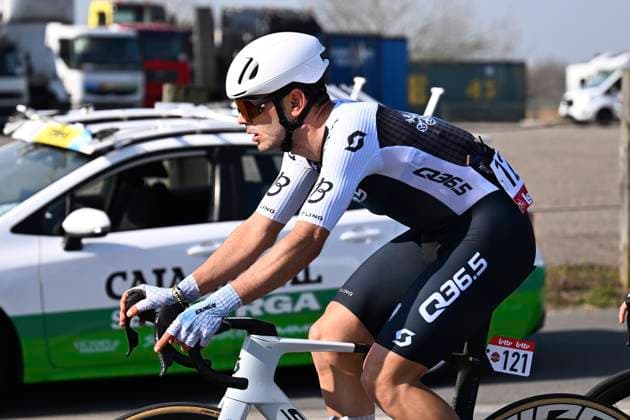 Grand Prix Jean-Pierre Monsere 2025 cycling race ROESELARE, BELGIUM - MARCH 09 : Moschetti Matteo (ITA) of Q36.5 Pro Cycling Team during the Men Elite UCI 1.1 Europe Tour 13th Lotto Begium Cup Grand Prix Jean-Pierre Monsere cycling race of 201,6 kms with start in Ichtegem and finish in Roeselare on March 09, 2025 in Roeselare, Belgium, 09 03 2025 ( Motordriver Guy De Vuyst & Roeselare Belgium  Copyright: xTomasxSiskx