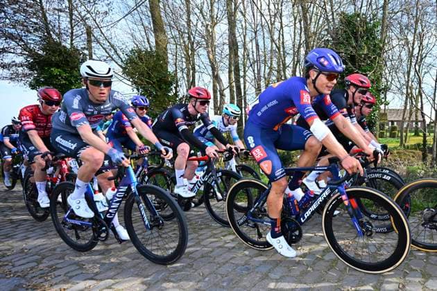 Grand Prix Jean-Pierre Monsere 2025 cycling race ROESELARE, BELGIUM - MARCH 09 : Bittner Pavel (CZE) of Team Picnic PostNL, Roesems Siebe (BEL) of Alpecin - Deceuninck during the Men Elite UCI 1.1 Europe Tour 13th Lotto Begium Cup Grand Prix Jean-Pierre Monsere cycling race of 201,6 kms with start in Ichtegem and finish in Roeselare on March 09, 2025 in Roeselare, Belgium, 09 03 2025 ( Motordriver Guy De Vuyst & Roeselare Belgium  Copyright: xTomasxSiskx