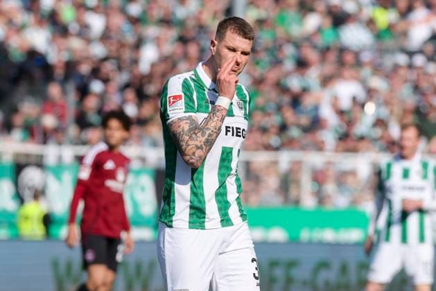 Holmbert Fridjonsson SC Preussen Muenster looks dejected, 2 Bundesliga, Preußen Münster vs 1 FC Nürnberg, Preußenstadion, March 09, 2025 in Münster, Germany Photo by Marco Steinbrenner DeFodi Images Holmbert Fridjonsson SC Preussen Muenster looks dejected, 2 Bundesliga, Preußen Münster vs 1 FC Nürnberg, Preußenstadion, March 9, 2025 in Münster, Germany Photo by Marco Steinbrenner DeFodi Images DFB DFL REGULATIONS PROHIBIT ANY USE OF PHOTOGRAPHS AS IMAGE SEQUENCES AND OR QUASI VIDEO