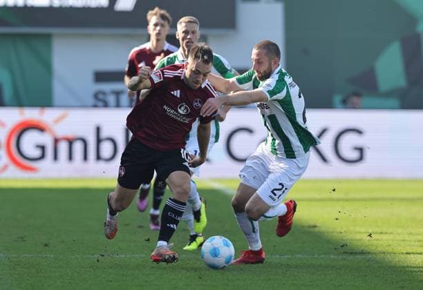 09 03 2025 Soccer Season 2024 2025 2 Soccer Bundesliga 25 Matchday SC Preußen Münster SCP 1 FC Nürnberg FCN Club Sportfoto Zink DaMa xdaxmax DFL regulations prohibit any use of photographs as image sequences and or quasi video only for editorial use Julian Justvan 10, 1 FC Nürnberg FCN Rico Preißinger Preissinger 21, Preußen Münster