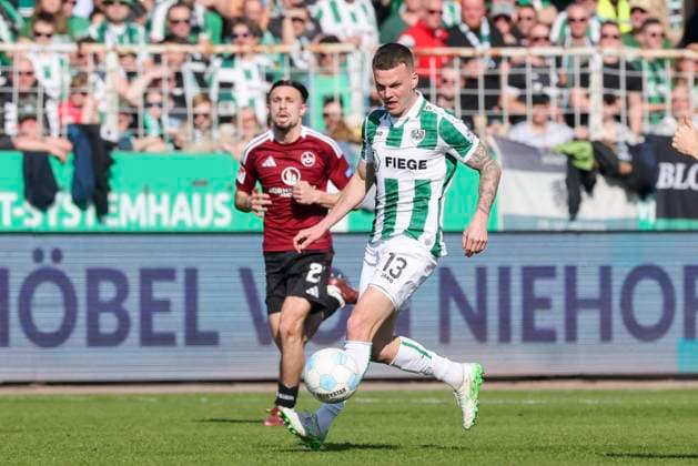 Florian Pick SC Preussen Muenster controls the ball, 2 Bundesliga, Preußen Münster vs 1 FC Nürnberg, Preußenstadion on March 09, 2025 in Münster, Germany Photo by Marco Steinbrenner DeFodi Images Florian Pick SC Preussen Muenster controls the ball, 2 Bundesliga, Preußen Münster vs 1 FC Nürnberg, Preußenstadion, March 9, 2025 in Münster, Germany Photo by Marco Steinbrenner DeFodi Images DFB DFL REGULATIONS PROHIBIT ANY USE OF PHOTOGRAPHS AS IMAGE SEQUENCES AND OR QUASI VIDEO