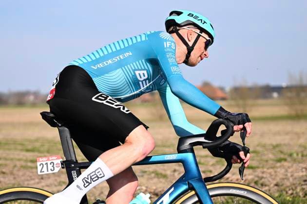 Grand Prix Jean-Pierre Monsere 2025 cycling race ROESELARE, BELGIUM - MARCH 09 : Tusveld Martijn (NED) of BEAT Cycling Club during the Men Elite UCI 1.1 Europe Tour 13th Lotto Begium Cup Grand Prix Jean-Pierre Monsere cycling race of 201,6 kms with start in Ichtegem and finish in Roeselare on March 09, 2025 in Roeselare, Belgium, 09 03 2025 ( Motordriver Guy De Vuyst & Roeselare Belgium  Copyright: xTomasxSiskx