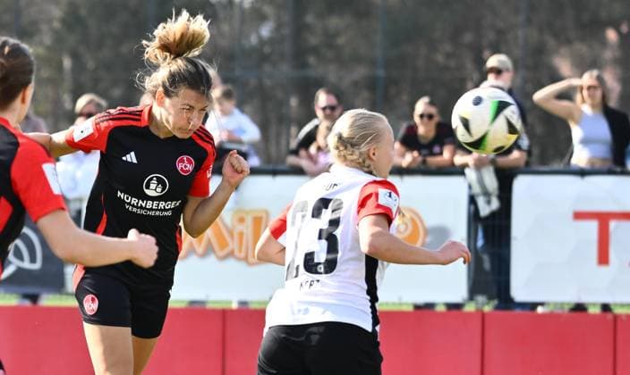 09 03 2025 Soccer Season 2024 2025 2 Women Soccer Bundesliga 17 Matchday 1 FC Nürnberg FCN Club Clubfrauen Eintracht Frankfurt II Sportfoto Zink xwoxzix Medina Desic 10, 1 FC Nürnberg FCN Keira Bednorz 23, Eintracht Frankfurt II Chance Goal Chance