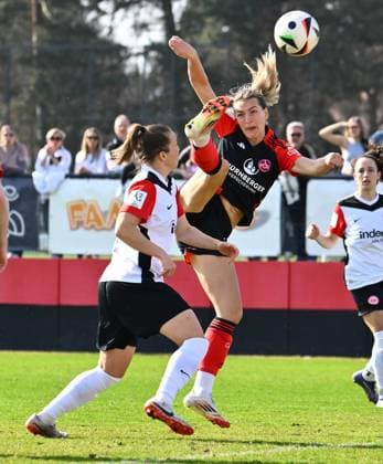 09 03 2025 Soccer Season 2024 2025 2 Women Soccer Bundesliga 17 Matchday 1 FC Nürnberg FCN Club Clubfrauen Eintracht Frankfurt II Sportfoto Zink xwoxzix Michaela Specht 6, Eintracht Frankfurt II Medina Desic 10, 1 FC Nürnberg FCN Chance Torchance