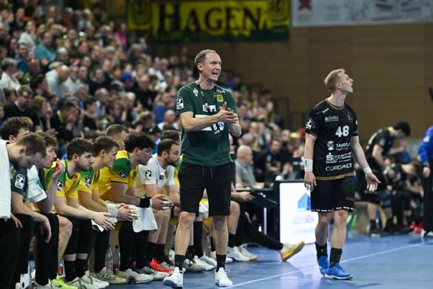 Pavel Prokopec Head Coach VfL Eintracht Hagen HC Elbflorenz 2006 vs VfL Eintracht Hagen, 2 Handball Bundesliga Men, Season 2024 2025, 09 03 2025 HC Elbflorenz 2006 vs VfL Eintracht Hagen, 2 Handball Bundesliga Men, Season 2024 2025, 09 03 2025 Dresden Copyright: xEibner-Pressefoto xHoepnerx EP_PHR