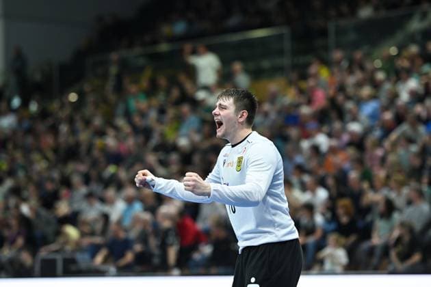 Pascal Bochmann VfL Eintracht Hagen, 16 HC Elbflorenz 2006 vs VfL Eintracht Hagen, 2 Handball Bundesliga Men, Season 2024 2025, 09 03 2025 HC Elbflorenz 2006 vs VfL Eintracht Hagen, 2 Handball Bundesliga Men, Season 2024 2025, 09 03 2025 Dresden Copyright: xEibner-Pressefoto xHoepnerx EP_PHR