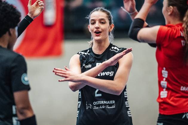 Volleyball Women Season 2024 2025 2 Volleyball Bundesliga Women Pro ETV Hamburg vs Rote Raben Vilsbiburg 09 03 2025 Irene del Carmen Ramos Mencia 2, Rote Raben Vilsbiburg Hamburg ETV Sporthalle Hoheluft Hamburg Germany