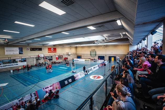 Volleyball Women Season 2024 2025 2 Volleyball Bundesliga Women Pro ETV Hamburg vs Rote Raben Vilsbiburg 09 03 2025 The full hall Hoheluft Hamburg ETV Sporthalle Hoheluft Hamburg Germany