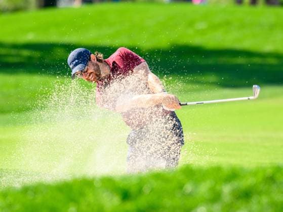 March 9, 2025: Patrick Rodgers hits from the bunker on the 1st fairway during final round of the Arnold Palmer Invitational presented by Mastercard held at Arnold Palmer s Bay Hill Club & Lodge in Orlando, FL. Romeo T Guzman CSM Orlando USA - ZUMAcg2_ 20250309_faf_cg2_002 Copyright: xRomeoxGuzmanx